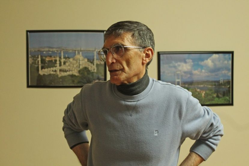 Aziz Sancar stands in the home he owns and runs for students from Turkey to adjust to life at UNC on Wednesday Oct. 28, 2015.
