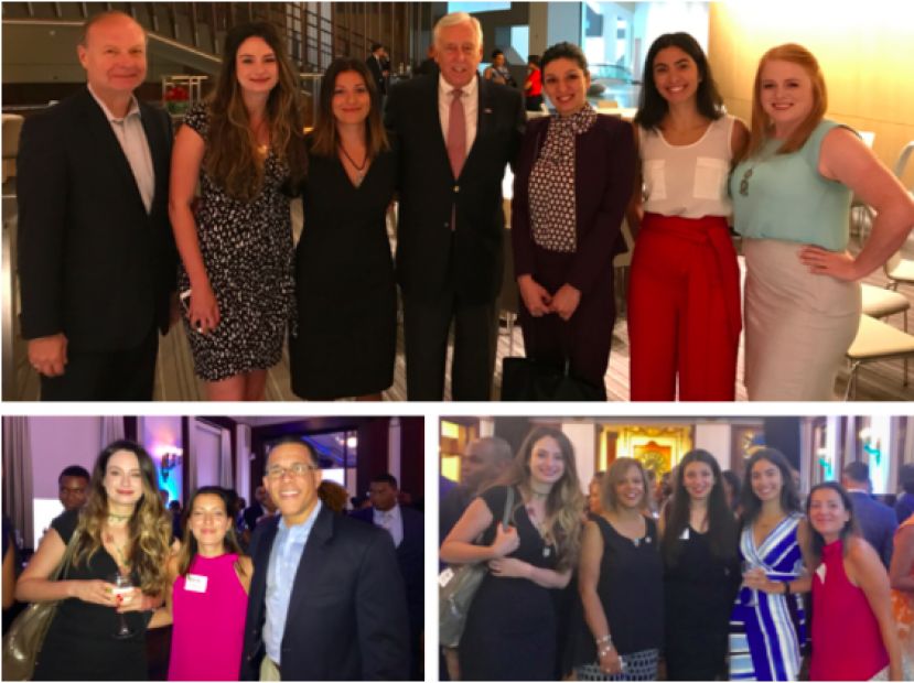 Top Photo: House Minority Whip Steny Hoyer (D-MD/5th) with the Turkish American women's delegation, TCA President G. Lincoln McCurdy, and TCA Project Coordinator Liz Clark. Bottom Right Photo: Rep. Robin Kelly (D-IL/2nd), member of the Foreign Affairs Committee, with the Turkish American women's delegation. Bottom Left Photo: Rep. Anthony Brown (D-MD/4th), member of the Armed Services Committee, with the Turkish American women's delegation.