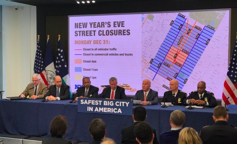 Mayor de Blasio and Police Commissioner O'Neill Hold Media Availability to Discuss New Year's Eve Security.